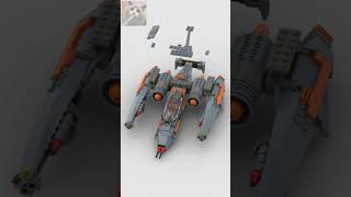 LEGO® Brick Benkor Spaceship custom speedbuild animation  short new