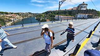 Crossing the Douro on Ponte Luís I Bridge