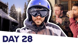 SNOWMOBILE ADVENTURE AND A HOME MADE ICE LUGE  - DAY 28