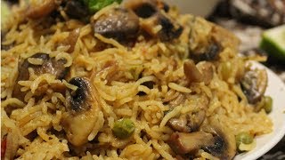 Mushroom rice recipe | Indian veg Biryani recipe | Mushroom recipes | Vegan recipes