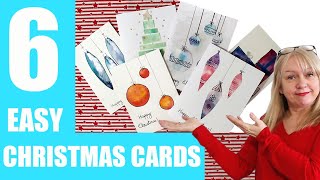 Easy watercolour Christmas card tutorial for beginners - Ideas for simple cards