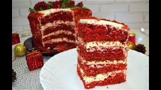 Торт " КРАСНЫЙ БАРХАТ "|За 30 минут | Red Velvet Сake | Простой рецепт торта на Новый Год 2022 # 299