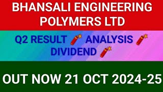 BHANSALI ENGINEERING POLYMERS LTD Q2 RESULT 2024|BHANSALI ENGINEERING POLYMERS LTD Q2 RESULT TODAY|