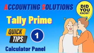 How to use calculator in Tallyprime Tamil