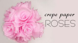 DIY Paper Roses/how to make crepe Paper Roses