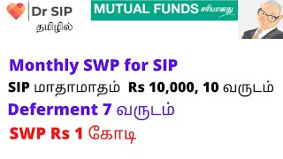 Mutual fundsல் SIP மாதாமாதம் Rs 10,000, 10 வருடம், SWP Rs 1 கோடி | Dr SIP