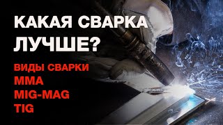 Виды сварки: ручная электродуговая, сварка в среде защитного газа и аргонодуговая сварка