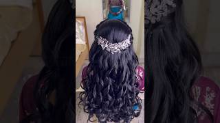 Reception hairstyle || perfect curls 😱|| pl subscribe❤️Bookings🤙 8050340612 #viral #curls #trending