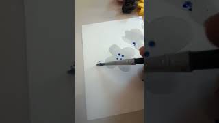 Easy watercolor painting ❄️||Easy flower painting for beginners #painting #easy #shorts