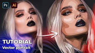 Векторный портрет по фото. Полный урок | Vector Portrait Tutorial