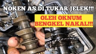 NOKEN AS DI TUKAR JELEK OLEH OKNUM BENGKEL CURANG!!! MOTOR JADI KASAR + DROP!