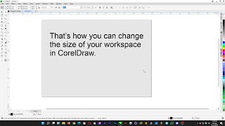 📝 Change The Size of Your Workspace (Paper) in CorelDraw (For Your Documents)