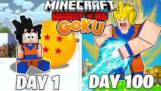 I Survived 100 Days as GOKU in HARDCORE Minecraft