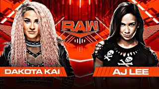 RAW:intro + dakota kai vs aj lee