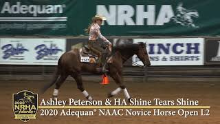 Ashley Peterson & HA Shine Tears Shine 2020 Adequan N. American Affiliate Champ Novice Horse Open L2