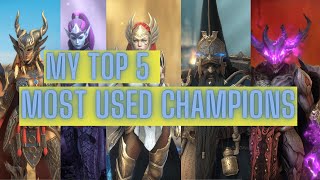 Reviewing My Top 5 Most Used Champions | Free To Play | Raid: Shadow Legends