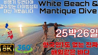 8K 화산섬 물탐험 E2 Camiguin island tour White beach & Mantique island scuba #insta360x4 #sidemount