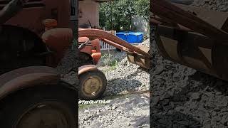 Crushed Stone Delivery via Vintage Tractor - Crafty Lab Homestead