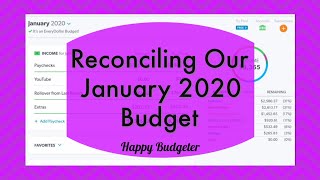 January 20 Budget Report | Reconciling Our Budget | Happy Budgeter