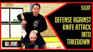 DEFENSE Against KNIFE Attack Into TAKEDOWN BASIC ADVANCED SILAT