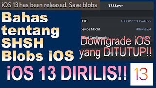 Bahas iOS 13 DIRILIS, Jailbreak, Downgrade iOS Unsigned, Cara Menyimpan SHSH2 Blobs iOS Kalian!!