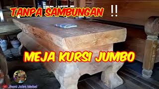 MEJA KAYU JATI UTUH TANPA SAMBUNGAN