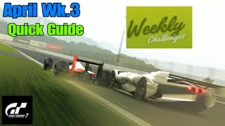 GT7 Weekly Challenges April Wk.3