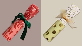 Gift Wrapping | 給酒瓶做個拼色禮物包裝-圓柱形