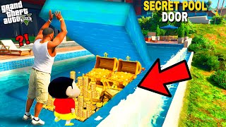 GTA 5 : Franklin Found Secret Swimming Pool Base With Full Of Cars Inside His House in GTA 5 !!