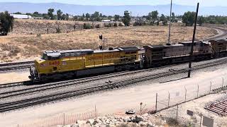 UP 6488 Arriving Westbound Soda Ash Train at West Colton Yard