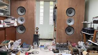 Test 3 way speaker all DIY field coil drivers 4