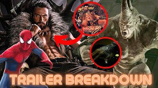 Kraven the Hunter Trailer Breakdown - Andrew Garfield Spider Man? The Rhino First Look!