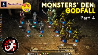 #4 Go for BIG REWARD but needed to FLEE after a match | Monsters' Den Godfall gameplay