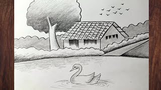 Vẽ Tranh Phong Cảnh Bằng Bút Chì | how to draw scenery with pencil #vetranh #vetranhphongcanh