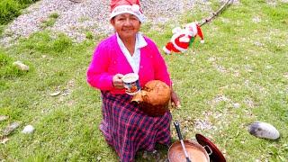 Chocolatada navideña🎄 preparada en leña en el campo - la tía Lucinda tvnay