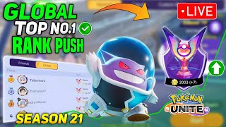 Global Top Rank No.1 Push! Day 11 Let's do it live Pokemon unite