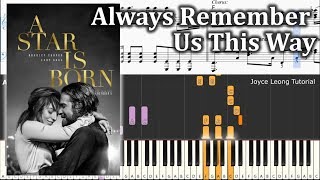 Lady Gaga - Always Remember Us This Way - Piano Tutorial & Sheets