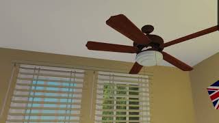 Broke child’s Ceiling fan in. Room bent blade