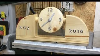 Uhr aus Holzresten mit der Bandsäge selbst bauen diy