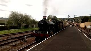 Steam Locomotive 9351 departs Minehead for Bishops Lydeard