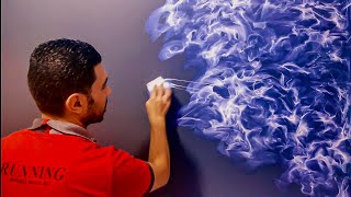 اصنع بنفسك ديكور ثري دي بالسحاب المطاط  3d wall paint