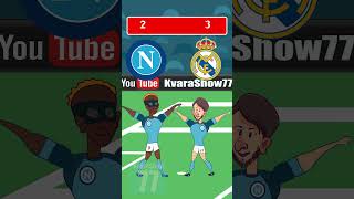 Napoli vs Real Madrid Khvicha Kvaratskhelia Osimhen  #football #shorts #shortvideo #short