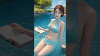 [4K AI MODELS LOOKBOOK] [Landscape] look book women cute to swims