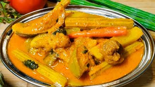 Sajana Chhuin Alu Badi Besara|Odia Authentic Alu Baigan Chhuin Besara|Super Tasty Drumstick Curry