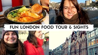 FUN LONDON FOOD TOUR & SIGHTS | ENGLAND TRAVEL VLOG DAY 1