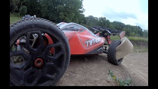 Arrma Typhon 6s Blasting on dirt track