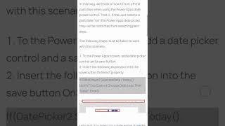 How To Disable Past Days In Power Apps Date Picker Control