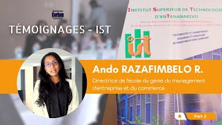 Témoignage Ando RAZAFIMBELO - Directrice de l'école du management d'entreprise et du commerce (IST)