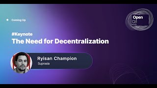 The Need for Decentralization - Ryisan  Champion