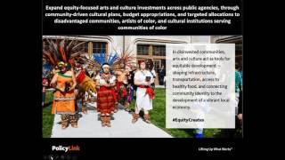 Creating Equitable Policy Change through Arts and Culture Strategies